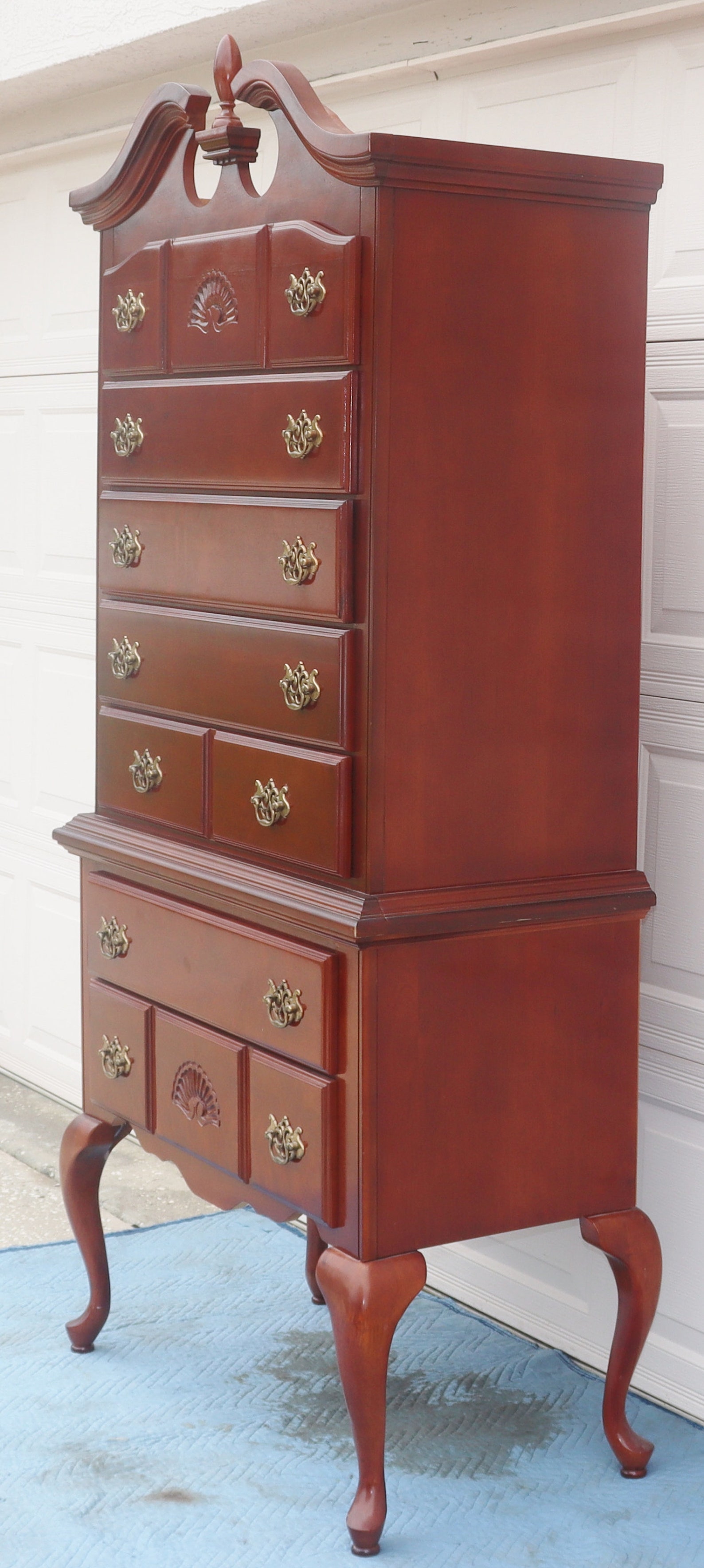 2 Piece Queen Anne Highboy Dresser / Tall Chest - Etsy