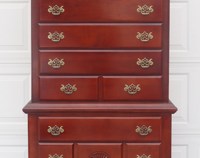 2 Piece Queen Anne Highboy Dresser / Tall Chest - Etsy