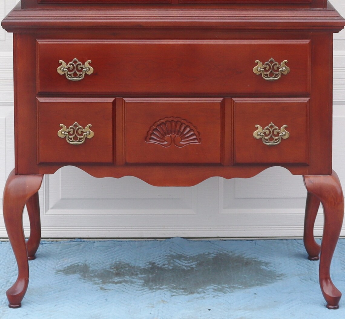 2 Piece Queen Anne Highboy Dresser / Tall Chest - Etsy