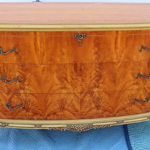French Burl Tiger Oak dresser