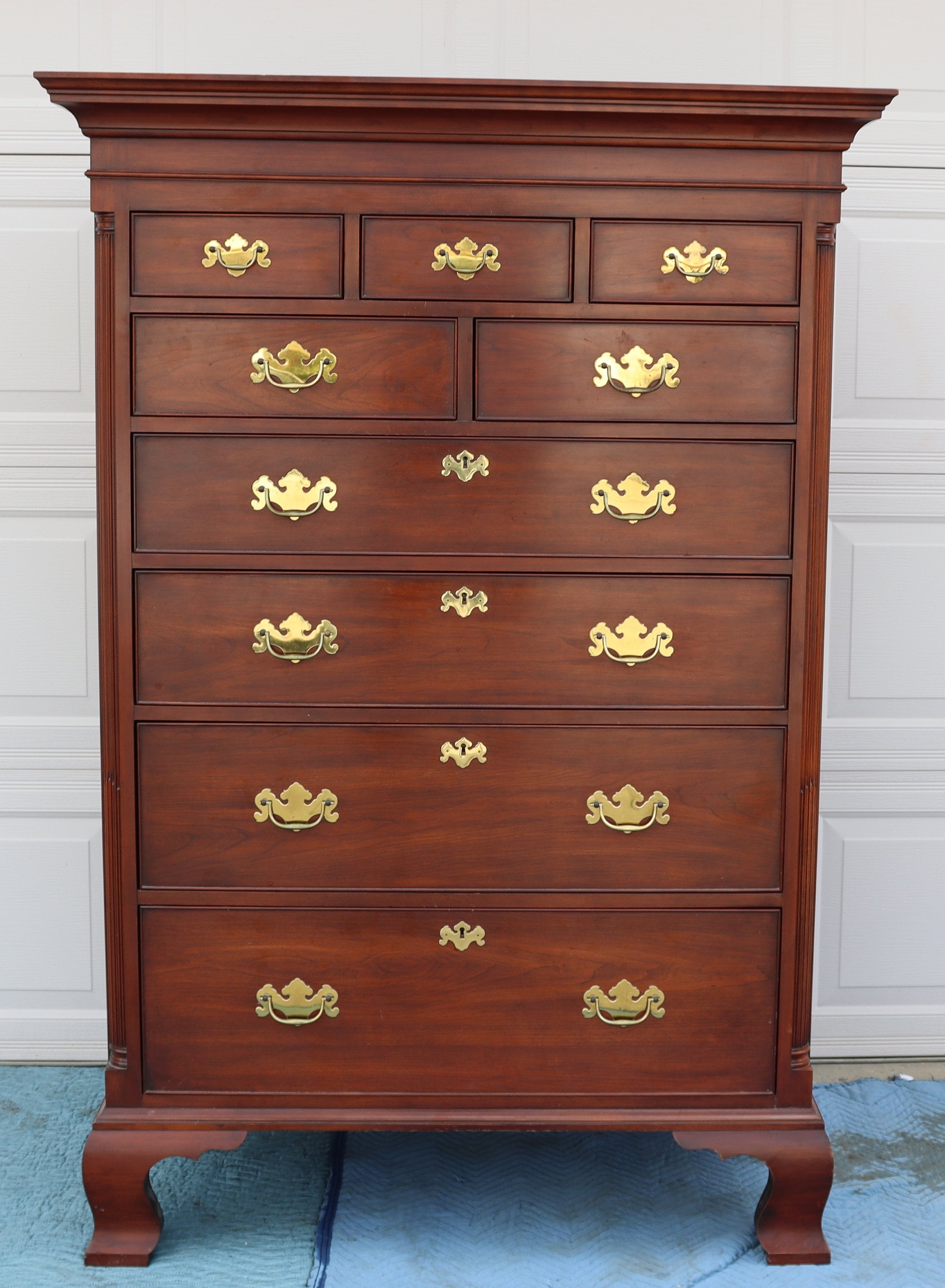 Henkel Harris Wild Black Cherry 9 Drawer Tall Chest - Etsy