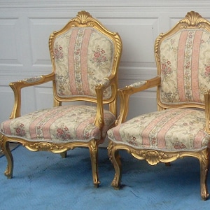 Vintage Italian / French Provincial Arm Chairs- a Pair