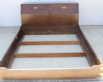 Vintage Henredon Queen Size Headboard & Bed Frame – Mid-Century Modern
