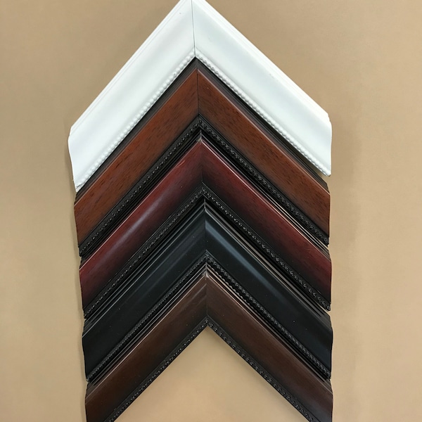 Custom Made to Order Frame Decorative Diploma Beaded Frame in White, Walnut, Espresso, Mahogany, and Black.