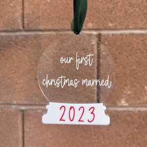Christmas Ornament, Snow Globe Ornament, Snow Globe Holiday Ornament, Milestone Ornament, Custom Ornament,