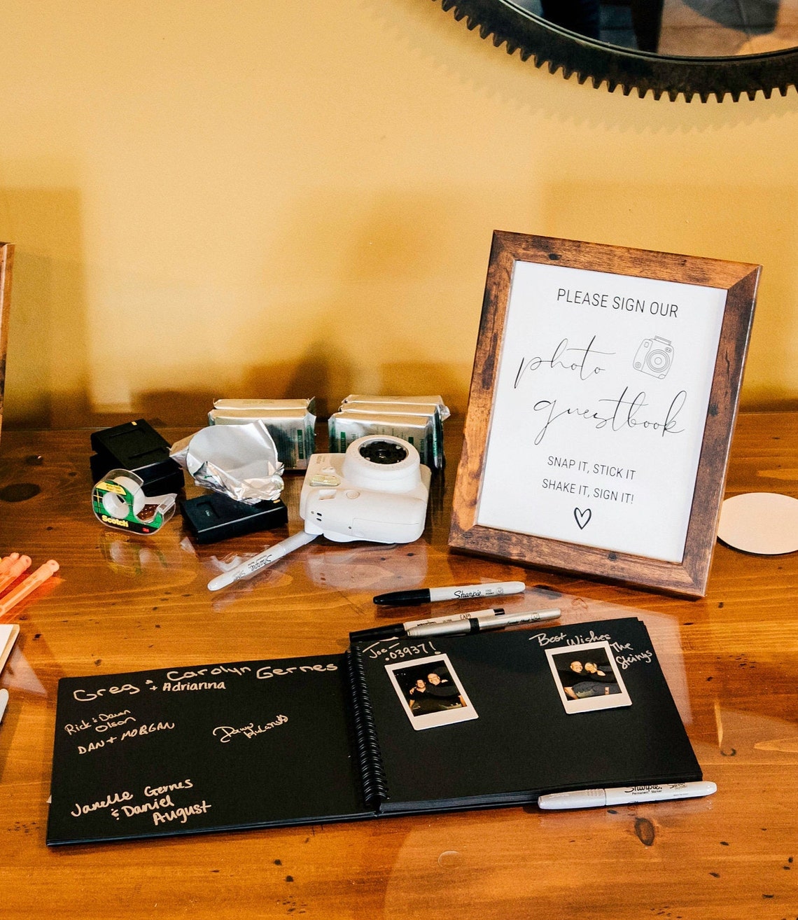Photo Guestbook Sign Polaroid Guest Book Wedding Sign Etsy