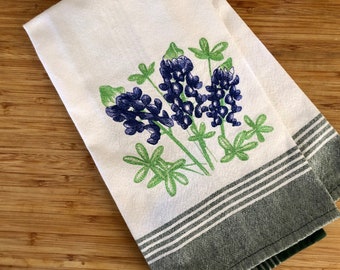 Bluebonnet Sketch Towel