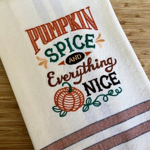 Pumpkin Spice tea towel