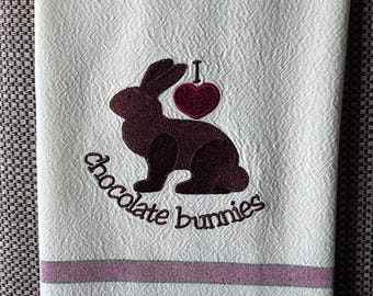 I Love Chocolate Bunnie Towel