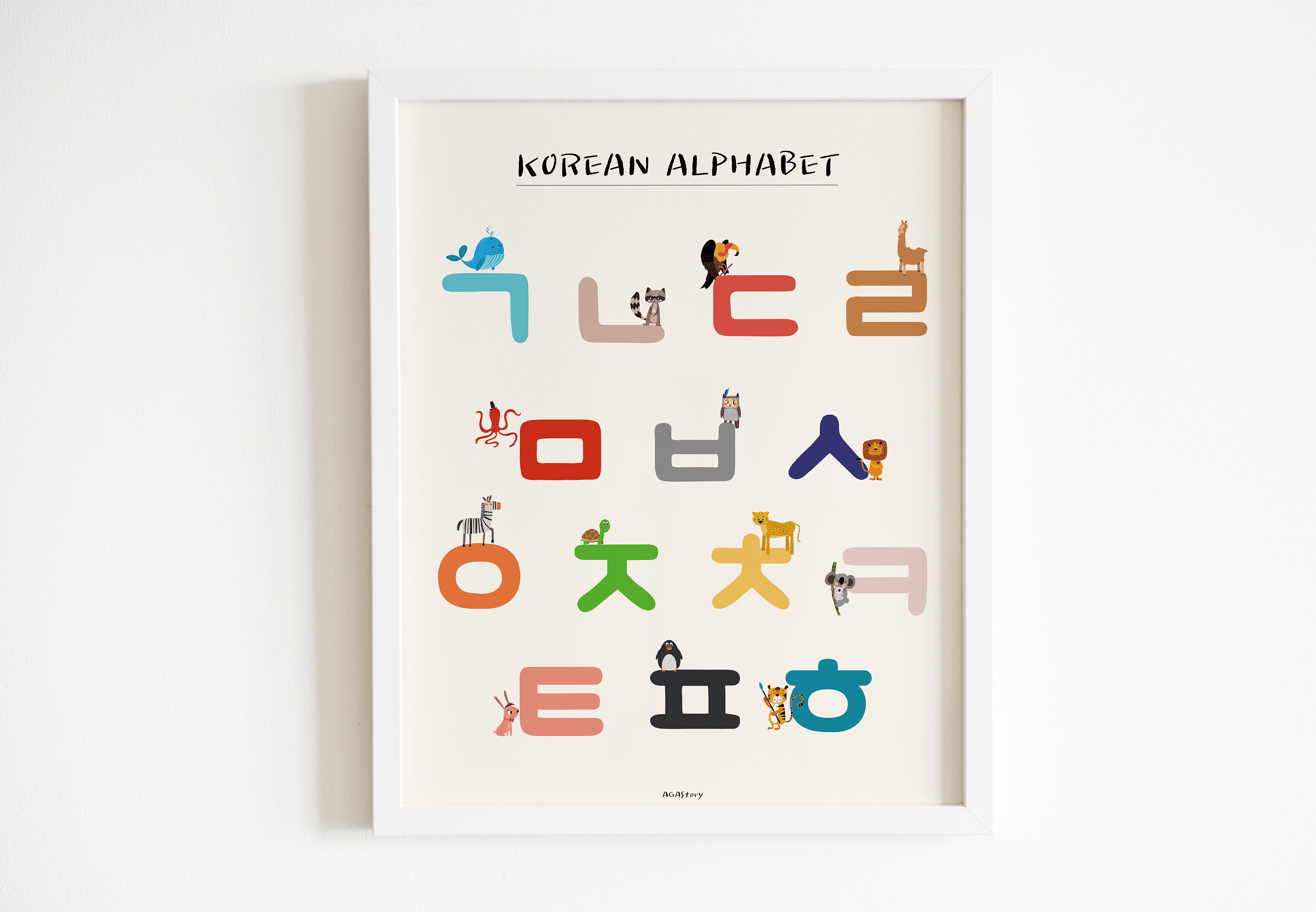 Korean Alphabet Poster