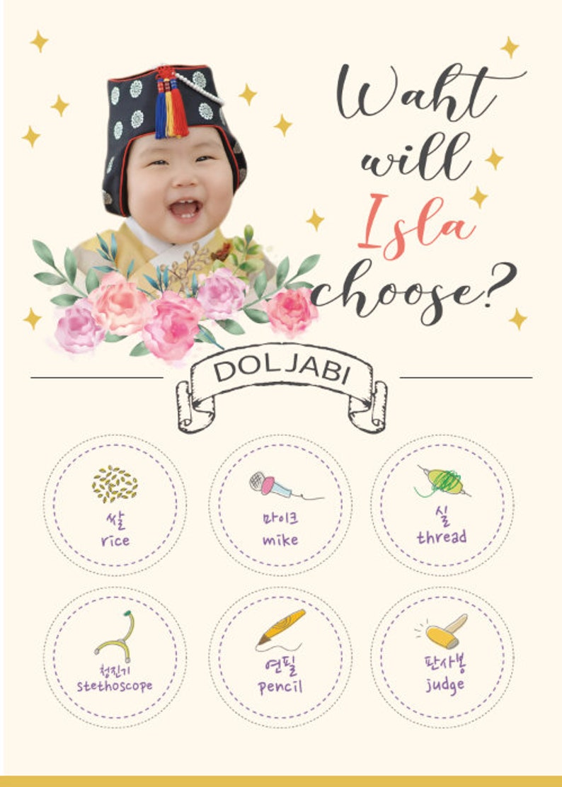 Doljabi Set Dolh Kit Korean Style 1st Birthday Doljabi - Etsy