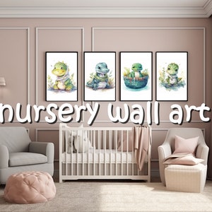 Adorable Baby Alligator  Nursery Wall Art - Digital Download - Multiple Sizes & Designs