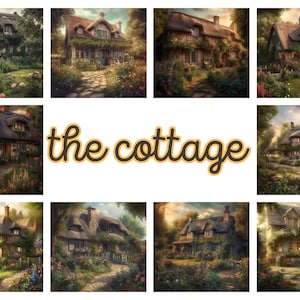 Realistisch Cottage Digital Paper Pack - 11 ontwerpen - - 12x12 - 300dpi - JPG - Digitale download - Commercieel gebruik