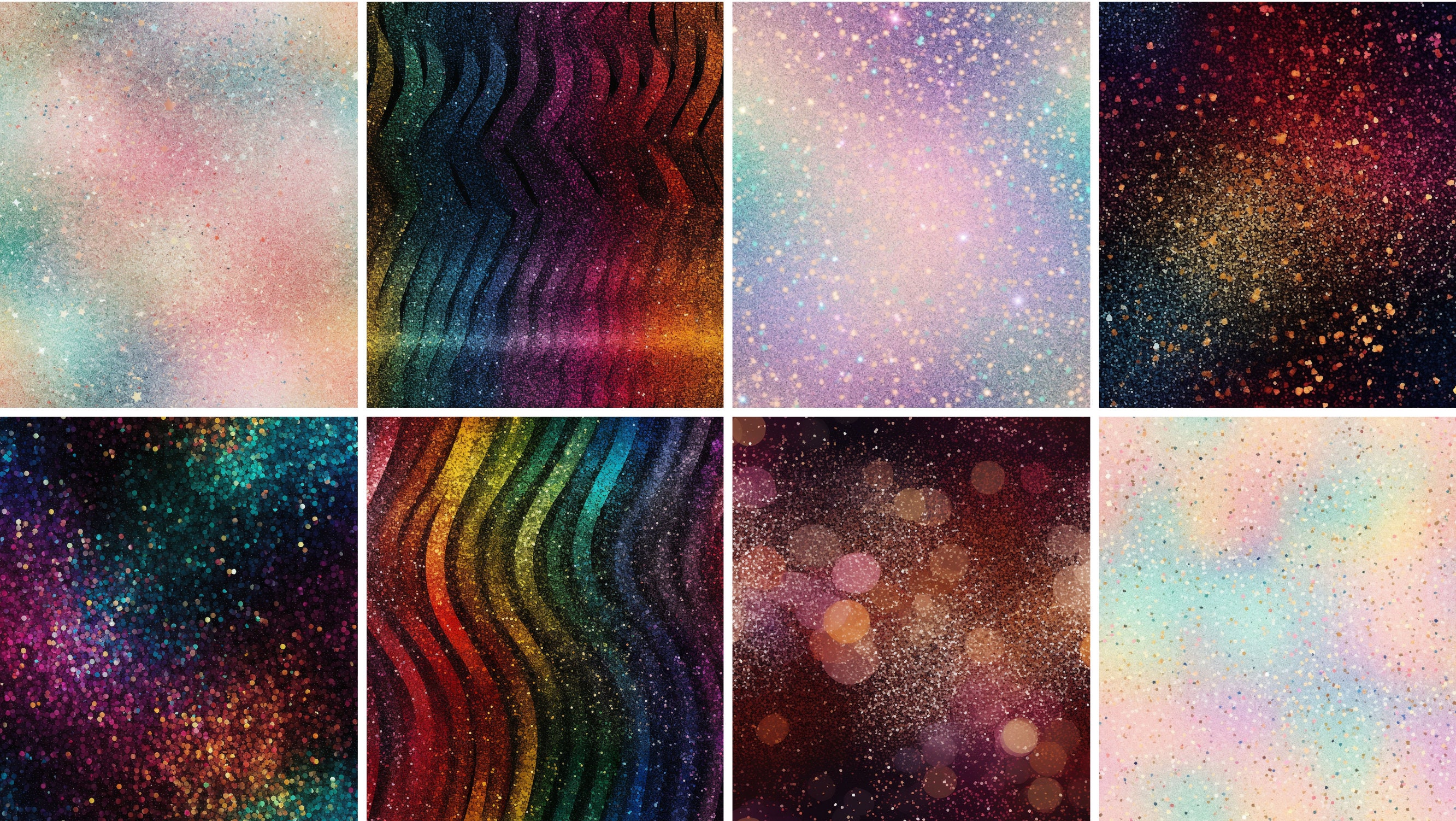 Sparkling Glitter Digital Paper Pack - 18 Designs - 12x12 - 300DPI ...