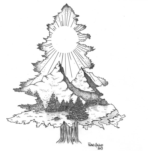 Dessin à Télécharger Sapin Nature Intérieure