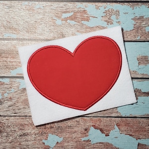Heart Applique Embroidery Design - Instant Download