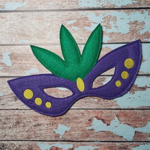 Karneval Maske im Hoop Embroidery Design - Sofort Download - ITH Fasching Karneval Maske