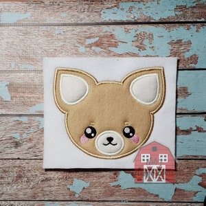 Chihuahua Applique Embroidery Design - Instant Download