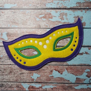 ITH Mardi Gras Mask - Carnival or Mardi Gras Mask In the Hoop Embroidery Design - Instant Download