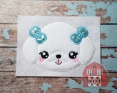 Poodle Applique Embroidery Design - Instant Download
