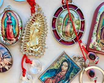 Virgin Mary Keychain, Our Lady of Guadalupe Keychain, Virgen De Guadalupe Keychain, Religious Gift
