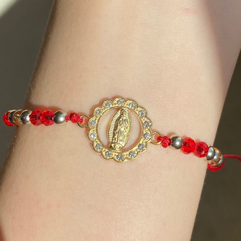 Stackable Virgin Mary Bracelet Knot Bracelet Evil Eye Etsy
