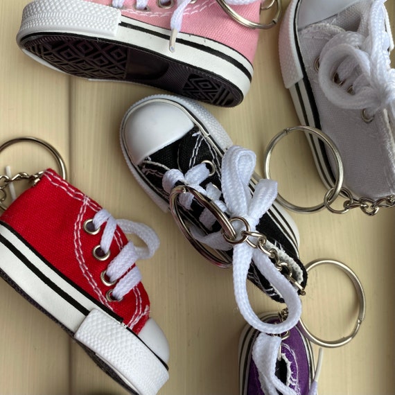 snack Blank Erkende Mini Converse Shoe Keychain Sneaker Keychain - Etsy