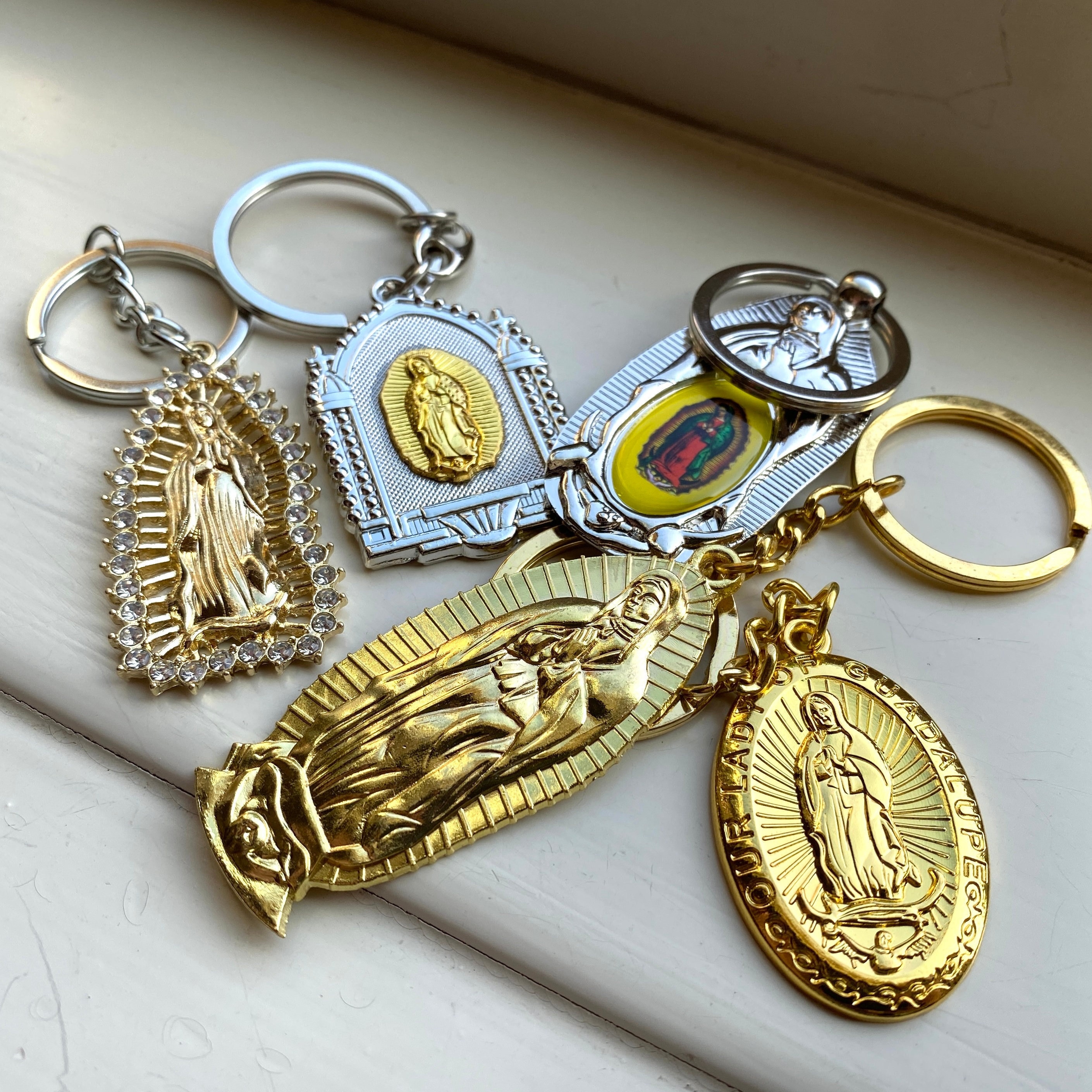 Virgin Mary Gold Keychain, Our Lady of Guadalupe Silver Keychain, Virgen De Guadalupe Keychain, Religious Gift - Etsy Virgin Mary Gold Keychain, Our Lady of Guadalupe Silver Keychain, Virgen De Guadalupe Keychain, Religious Gift - Etsy
