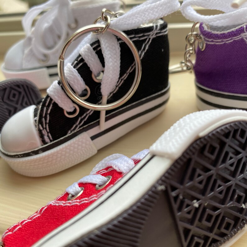 Mini Converse Shoe Keychain Sneaker Keychain Etsy