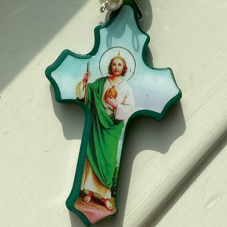 San Judas Keychain Our Lady of Guadalupe Keychain Saint Etsy