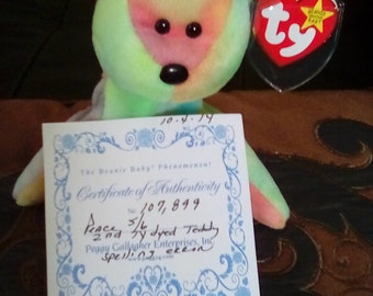 Extremely Rare Peace Beanie Baby with Spelling Errors