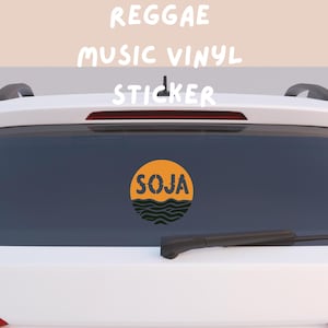 Reggae Music Inspired Vinyl Sticker | SOJA Band Decal Sticker | Waterproof Sticker for Laptop&#39;s, Car Surfaces, Glass Windows, Mugs, Bottles