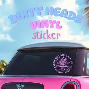 Dirty Heads Inspired Vinyl Decal – Hipster| Indie Reggae Rock Band Art | Car, Laptop, Water Bottle Sticker | Music Lover Gift