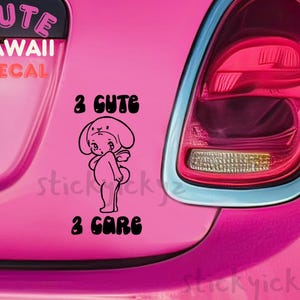 Kawaii Kewpie Vinyl Decal Sticker, Retro Baby Sticker, Cute Kawaii Car Decal, Waterproof Laptop Sticker, Vintage-Inspired Kewpie Art Custom