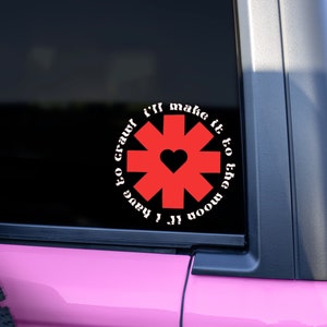 Scar Tissue Inspired Red Hot Chili Peppers Vinyl Decal Sticker | Gifts for RHCP Fans,  Rock Music Car Accessories Car Sticker Decal Vinyl