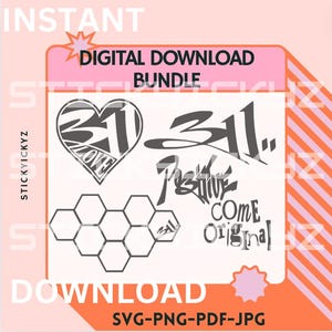 Fichier numérique 311 Band, 311 Band Bundle téléchargement immédiat SVG PNG JPG, téléchargement numérique de musique rock