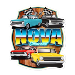 Classic Chevrolet Nova II Vintage Chevy Nova 2 Bubble-free stickers