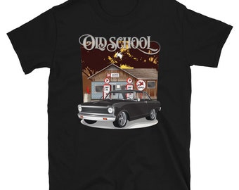 1965 Schwarzes Chevy II Nova Old School Shirt