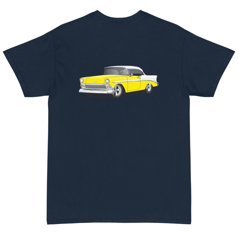 1956 Yellow & White Chevrolet Bel Air Printed T-shirt PRINTED | Etsy