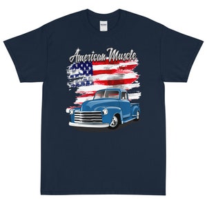 1948 Blue Chevy Pickup Truck American Muscle Printed T-Shirt Shirt