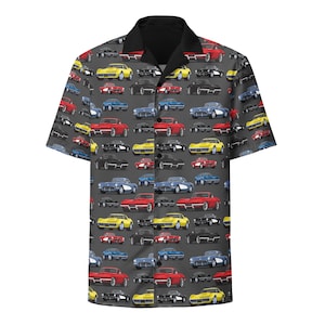 Klassisches Chevrovette Corvette Stingray Chevy 1956 1966 1969 Knopfshirt