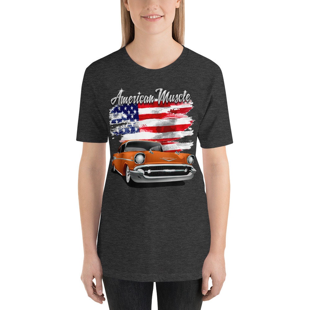 American Muscle 57 Orange Chevy Bel Air Shirt | Etsy