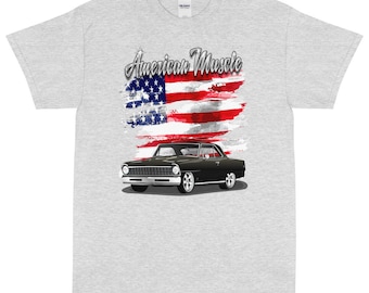 Maglietta con stampa American Muscle Tuxedo Black Chevy Nova del 1967