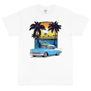 1956 Nassau Blue Chevy Bel Air California Beachin bedrucktes T-Shirt Shirt