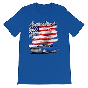 American Muscle Blue 1966 Chevy Chevelle Malibu Shirt