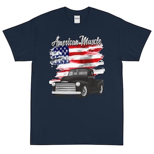1950 Black Chevy Truck American Muscle Printed T-Shirt Shirt