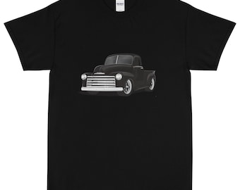 Camiseta estampada com caminhão Chevy preto 1950