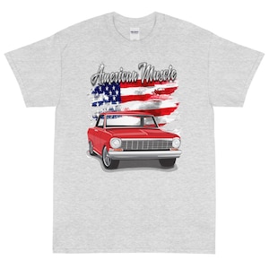 1964 Red Chevy II Nova American Muscle Printed T-Shirt Shirt