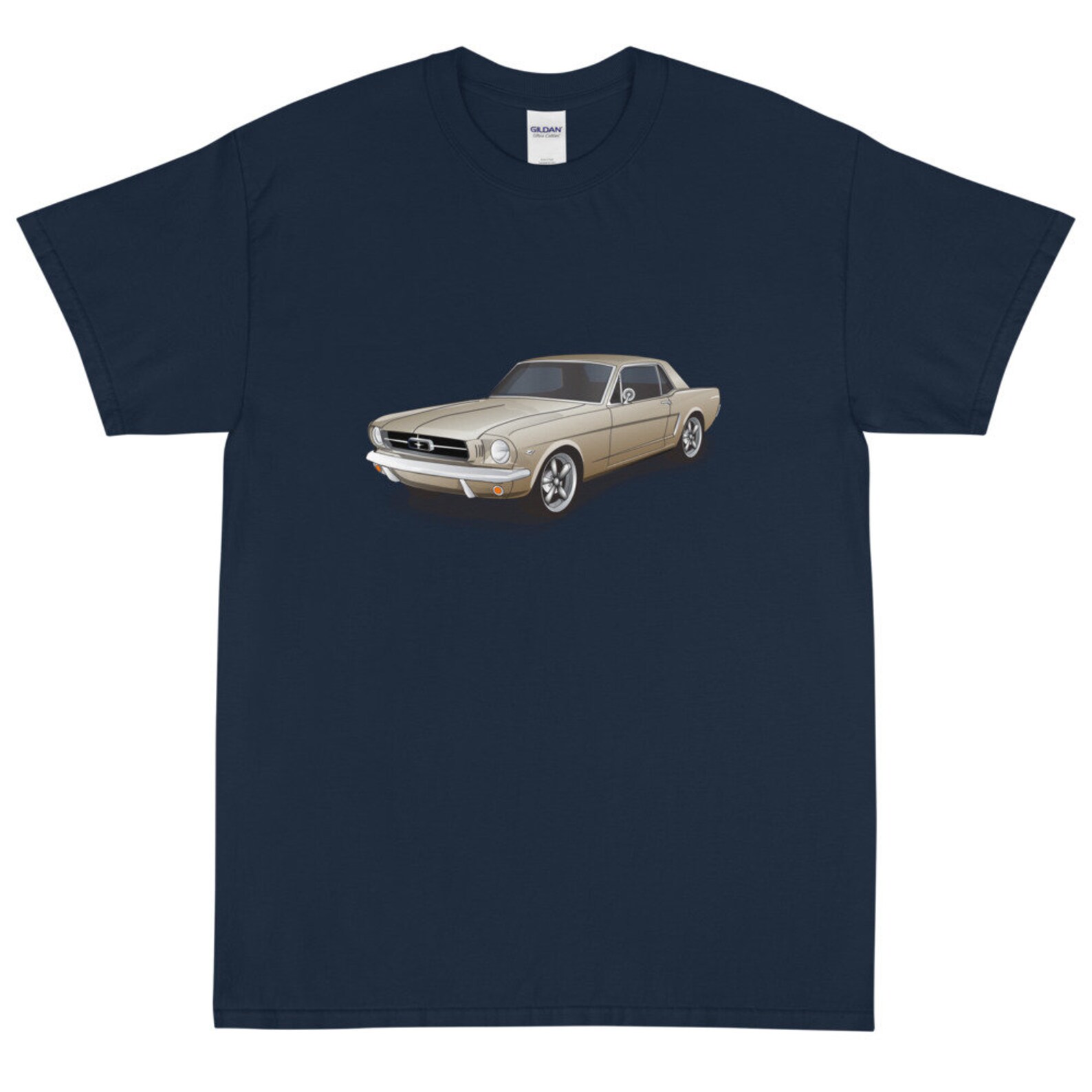 1964 Chantilly Beige Ford Mustang Printed Tshirt Shirt Etsy