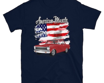 Maglietta American Muscle rossa Chevy II Nova del 1965